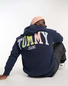 Темно-синее худи с логотипом и флагом Tommy Jeans Big &amp; Tall
