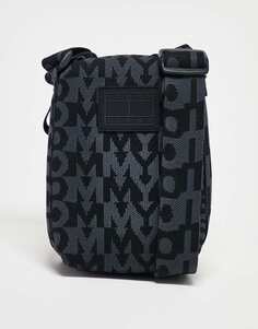 Черная репортерская сумка через плечо с логотипом Tommy Jeans