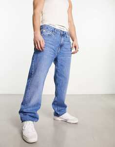 Синие прямые джинсы в стиле 90-х Calvin Klein Jeans