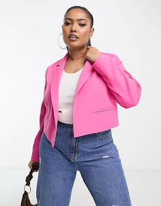 Ярко-розовый укороченный пиджак Yours сшитый на заказ