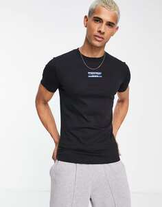 Черная футболка с логотипом на груди Calvin Klein Jeans