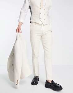 Белые костюмные брюки узкого кроя пегас Twisted Tailor