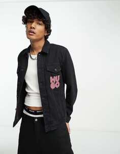 Темно-серая джинсовая куртка с логотипом HUGO 078
