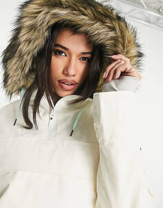 Белая лыжная куртка Roxy Shelter