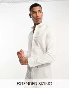 Белая оксфордская рубашка Regular Royal с двойными манжетами ASOS DESIGN