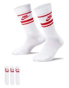 Комплект из трех белых и красных носков Nike Everyday Essential