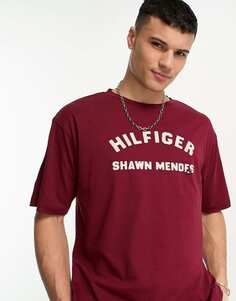 Красная футболка с короткими рукавами и логотипом Tommy Hilfiger x Shawn Mendes