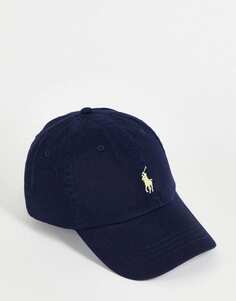 Темно-синяя бейсболка Polo Ralph Lauren с белым логотипом игрока