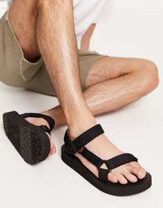 Черные универсальные сандалии средней длины Teva