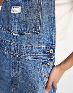Голубые джинсовые короткие комбинезоны Levi&apos;s Vintage Shortall Levis