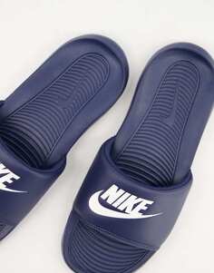 Темно-синие шлепанцы Nike Victori One