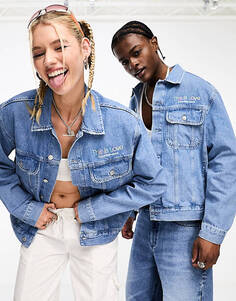 Светло-голубая джинсовая куртка Calvin Klein Jeans Pride Regular