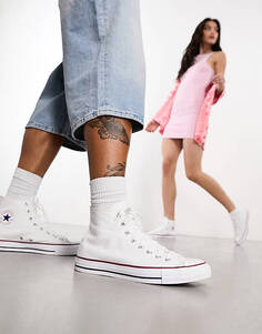 Белые кроссовки унисекс Converse Chuck Taylor All Star Hi