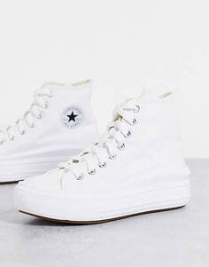 Белые кроссовки Converse Chuck Taylor All Star Move Hi