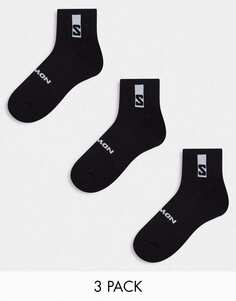 Набор из 3 повседневных черных носков унисекс Salomon