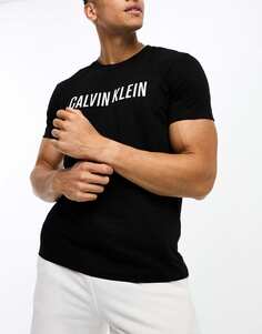 Черная футболка с круглым вырезом и логотипом Calvin Klein Intens Power Power