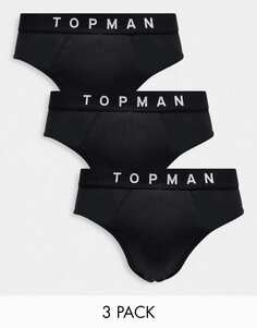 Черные трусы Topman (3 шт.) с черным поясом
