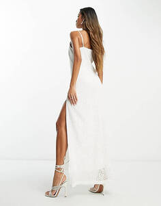 Extro &amp; Vert Bridal асимметричное кружевное платье средней длины с разрезом по ноге Unknown