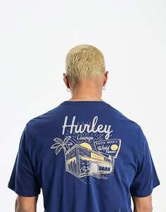 Hurley Синяя футболка с принтом на спине Hurley&apos;s