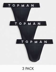 Черные спортивные штаны Topman с черным поясом