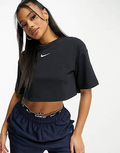 Черная укороченная футболка Nike Trend