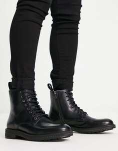 Черные ботинки со шнуровкой Walk London