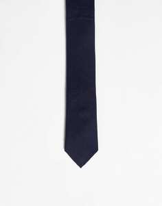 Темно-синий льняной галстук Jack &amp; Jones