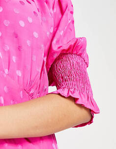 Розовое жаккардовое платье миди в крапинку Nothing&apos;s Child Luna