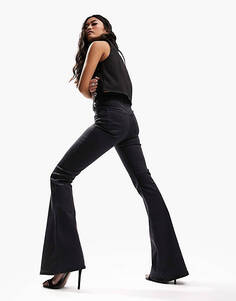 Черные расклешенные джинсы ASOS DESIGN Power Stretch &apos;Enhancer&apos;