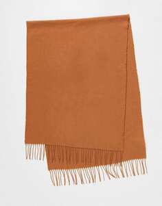 Светло-коричневый вязаный шарф Boardmans