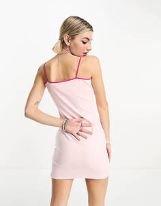 Розовое платье-комбинация с логотипом и лямками APEE by A BATHING APE Unknown