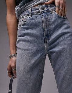 Отбеленные эластичные джинсы Topshop Comfort Mom