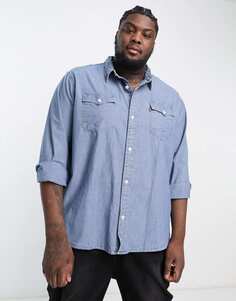 Синяя джинсовая рубашка свободного кроя в стиле вестерн Levi&apos;s Big &amp; Tall Levis