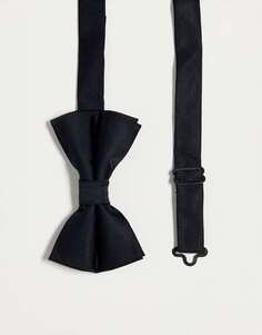 Черный атласный галстук-бабочка ASOS DESIGN