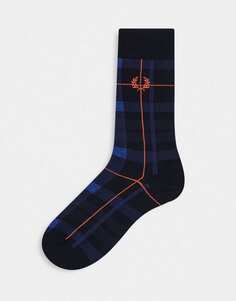 Синие носки в шотландскую клетку Fred Perry