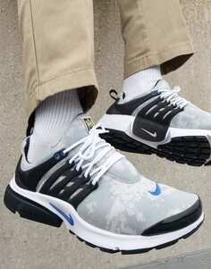 Дымчато-серые и белые кроссовки Nike Air Presto