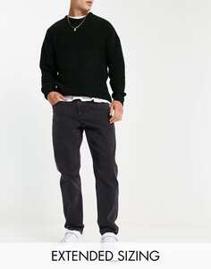 Черные классические жесткие джинсы ASOS DESIGN
