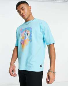 Голубая футболка Levi&apos;s Skate с графическим принтом на груди Levis Skateboarding