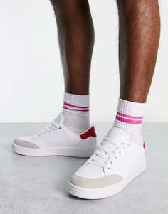 Бело-красные кроссовки на шнуровке Truffle Collection