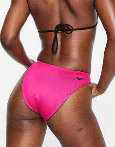 Двусторонние плавки бикини черного и розового цвета с цветными блоками Nike