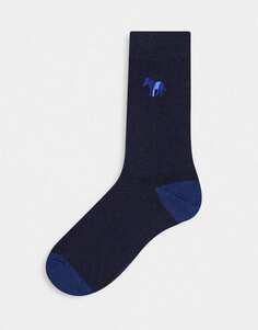 Темно-синие носки с зебровым логотипом Paul Smith