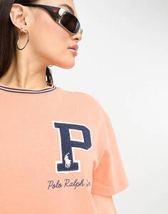 Персиковая футболка с логотипом, эксклюзивная совместная работа Polo Ralph Lauren x ASOS