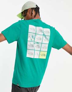Зеленая футболка с повторяющимся принтом на спине The North Face Mountain эксклюзивно на ASOS