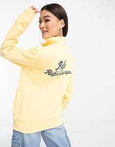 Эксклюзивная совместная желтая толстовка с полумолнией и логотипом на спине Polo Ralph Lauren x ASOS