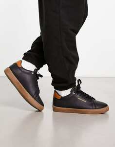 Черные кроссовки из искусственной кожи в стиле минимализма Jack &amp; Jones с резиновой подошвой