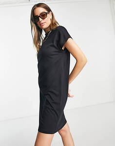 Черное платье-футболка с высоким воротником Vero Moda Tall