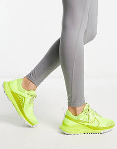 Зеленые кроссовки Nike Running React Pegasus Trail 4