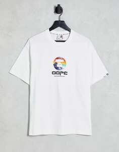 Белая футболка Aape By A Bathing Ape japan