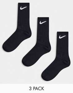 Набор из трех легких носков Nike Training черного цвета