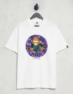 Белая футболка с логотипом Aape By A Bathing Ape